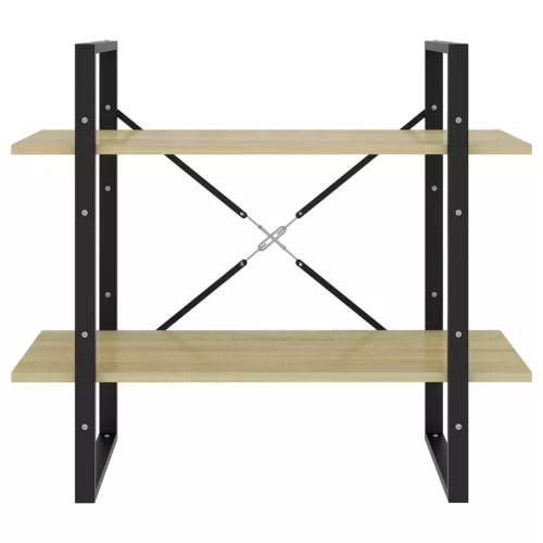  2-szintes sonoma tölgy színű könyvszekrény 80 x 30 x 70 cm