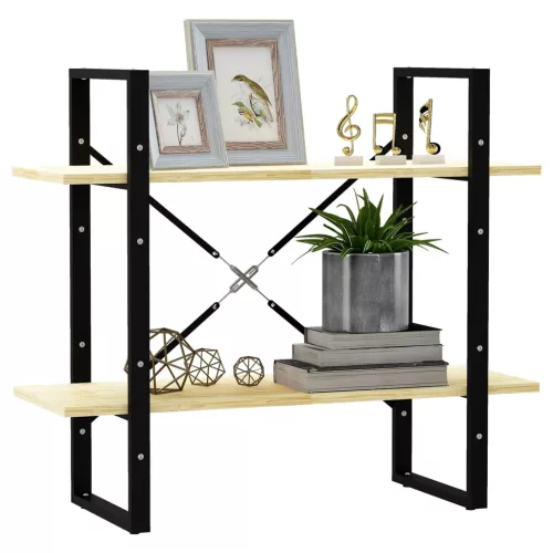  kétszintes tömör fenyőfa könyvszekrény 80 x 30 x 70 cm