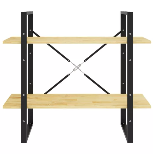  kétszintes tömör fenyőfa könyvszekrény 80 x 30 x 70 cm