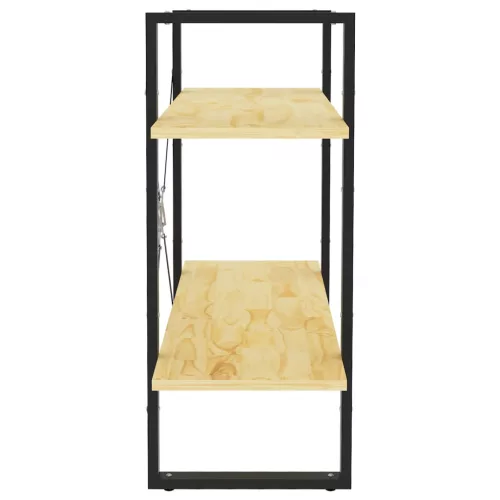  kétszintes tömör fenyőfa könyvszekrény 80 x 30 x 70 cm