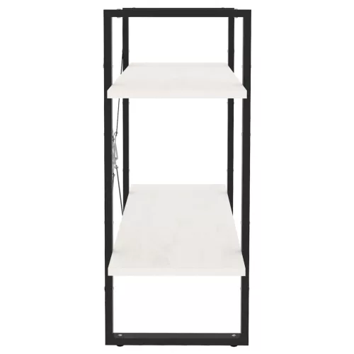  kétszintes fehér tömör fenyőfa könyvszekrény 80 x 30 x 70 cm