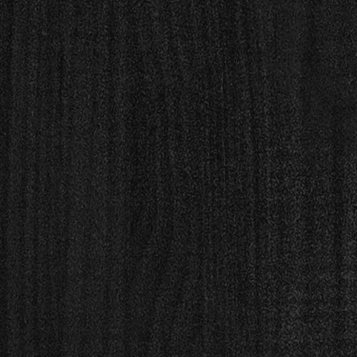  kétszintes fekete tömör fenyőfa könyvszekrény 80 x 30 x 70 cm