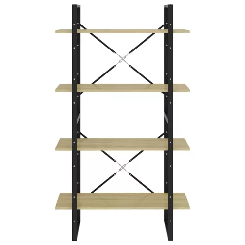  négyszintes sonoma tölgy színű könyvszekrény 80 x 30 x 140 cm