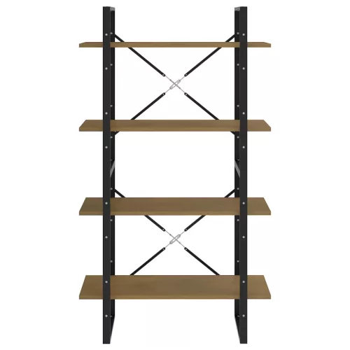  négyszintes tömör fenyőfa könyvszekrény 80 x 30 x 140 cm