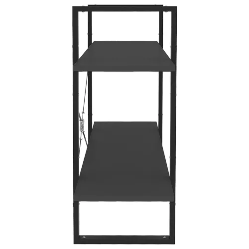  kétszintes szürke szerelt fa könyvszekrény 100 x 30 x 70 cm