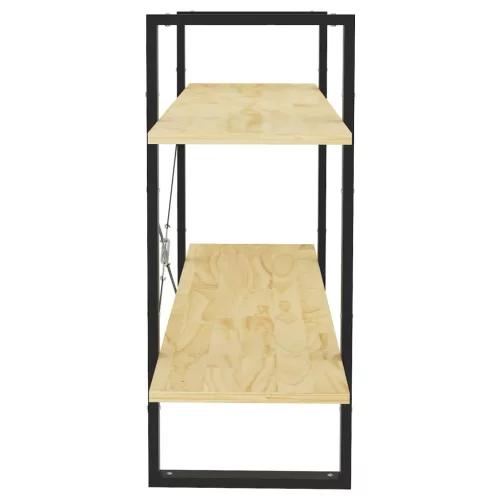  kétszintes tömör fenyőfa könyvszekrény 100 x 30 x 70 cm