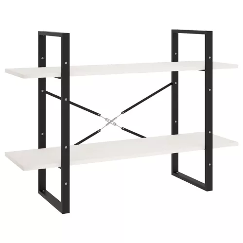  kétszintes fehér tömör fenyőfa könyvszekrény 100 x 30 x 70 cm