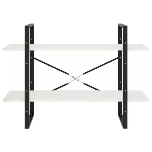  kétszintes fehér tömör fenyőfa könyvszekrény 100 x 30 x 70 cm