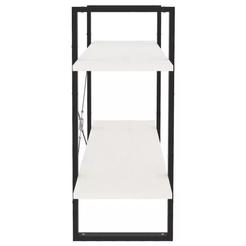  kétszintes fehér tömör fenyőfa könyvszekrény 100 x 30 x 70 cm