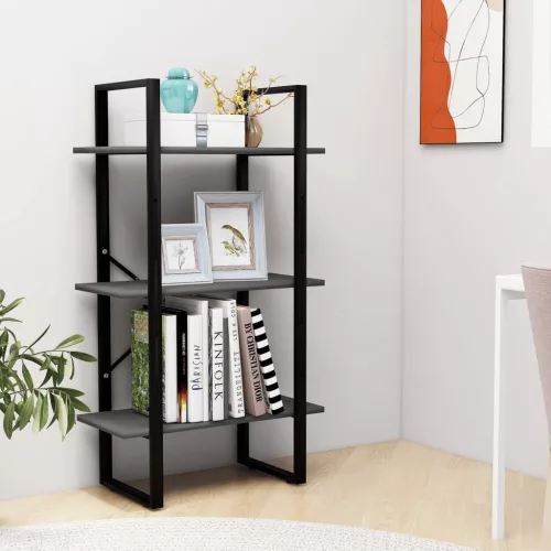  szürke forgácslap tárolópolc 60 x 30 x 105 cm