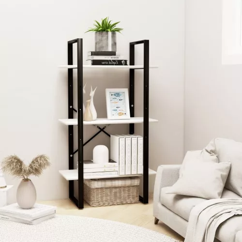  fehér tömör fenyőfa tárolópolc 60 x 30 x 105 cm