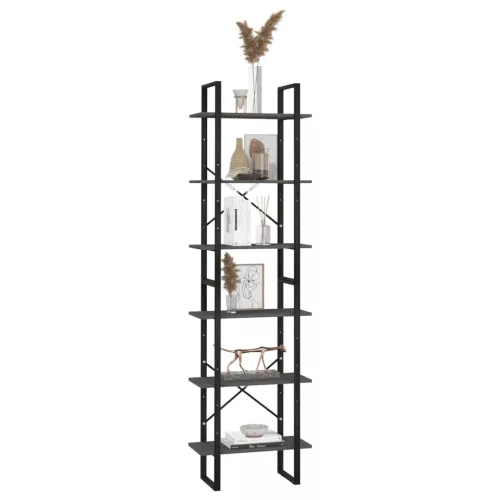  2 db szürke forgácslap tárolópolc 60 x 30 x 210 cm