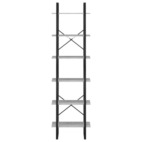  betonszürke szerelt fa tárolópolc 60 x 30 x 210 cm