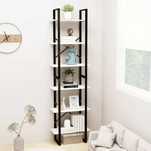  fehér tömör fenyőfa tárolópolc 60 x 30 x 210 cm