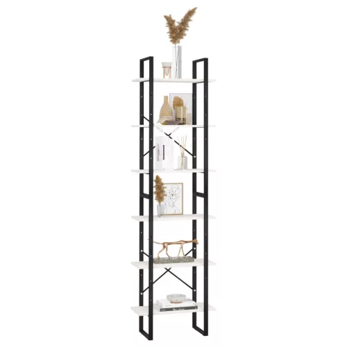  fehér tömör fenyőfa tárolópolc 60 x 30 x 210 cm