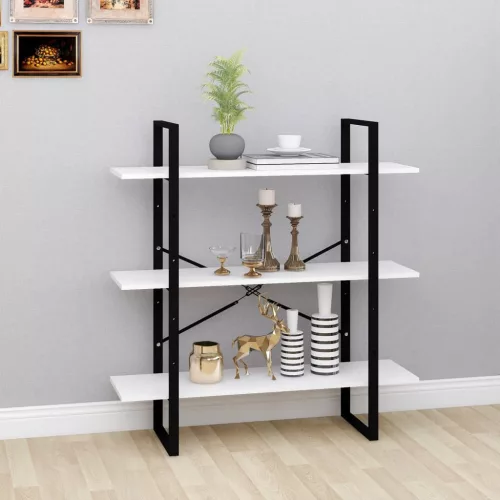  fehér forgácslap könyvszekrény 100 x 30 x 105 cm