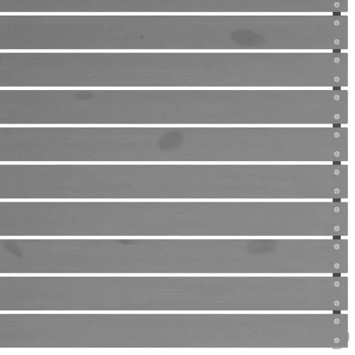  2 db szürke tömör fenyőfa kerti középső kanapé