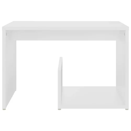  fehér forgácslap kisasztal 59 x 36 x 38 cm