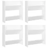  4 db fehér szerelt fa fali cipősszekrény 60 x 18 x 60 cm