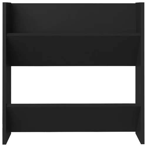  4 db fekete szerelt fa fali cipősszekrény 60 x 18 x 60 cm