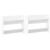  2 db fehér forgácslap fali cipősszekrény 80 x 18 x 60 cm