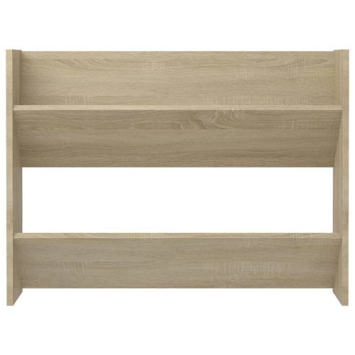  sonoma tölgy színű szerelt fa fali cipősszekrény 80x18x60 cm