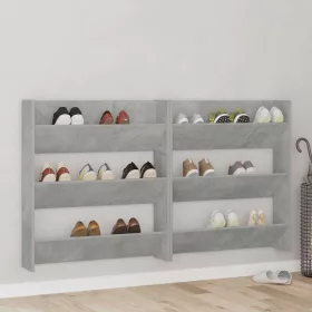    betonszürke forgácslap fali cipősszekrény 80 x 18 x 90 cm