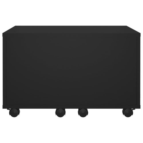  fekete szerelt fa dohányzóasztal 60 x 60 x 38 cm