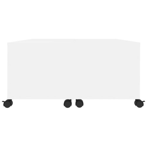  fehér szerelt fa dohányzóasztal 75 x 75 x 38 cm