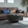  fekete szerelt fa dohányzóasztal 60 x 60 x 31,5 cm