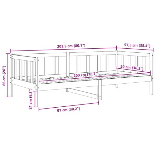  tömör fenyőfa kanapéágy 90 x 200 cm