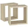  2 db sonoma tölgy színű fali kockapolc 30 x 15 x 30 cm