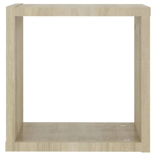  2 db sonoma tölgy színű fali kockapolc 30 x 15 x 30 cm