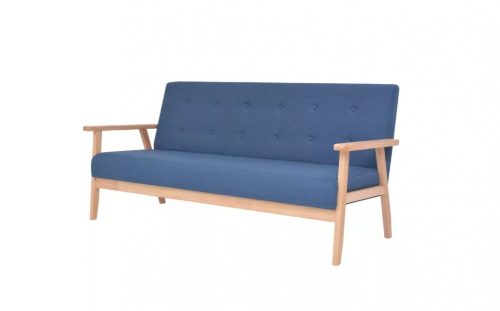 VID 3 személyes kék dizájn kanapé
