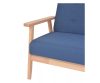 VID 3 személyes kék dizájn kanapé