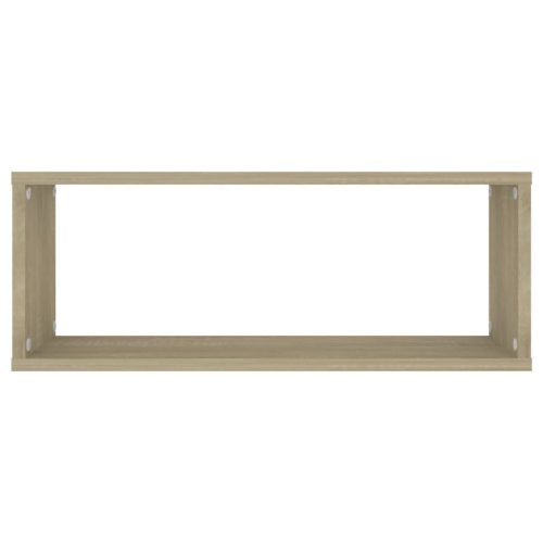  4 db sonoma tölgy szerelt fa négyszögű fali polc 60x15x23cm