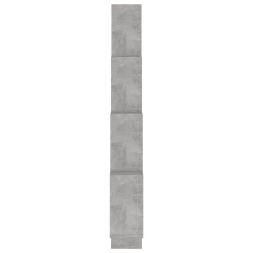  betonszürke szerelt fa négyszögű fali polc 90 x 15 x 119 cm