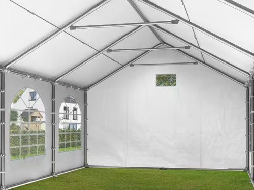 TP 6x12m erősített rendezvénysátor, PE 550 - fehér