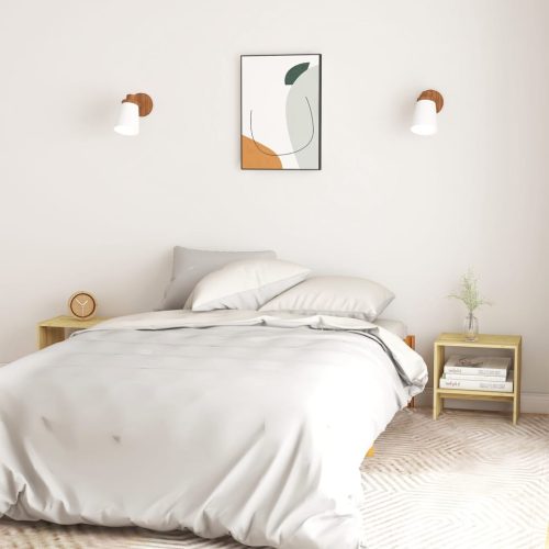  tömör fenyőfa éjjeliszekrény 40 x 30,5 x 40 cm