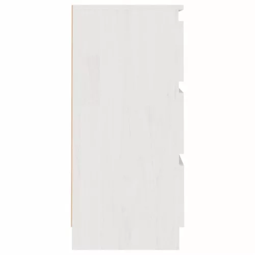  2 db fehér tömör fenyőfa éjjeliszekrény 40 x 29,5 x 64 cm