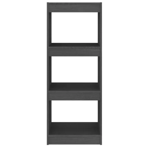  szürke tömör fenyőfa könyvszekrény/térelválasztó 40x30x103,5 cm