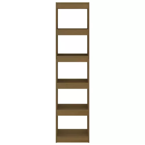  mézbarna tömör fenyőfa könyvszekrény/térelválasztó 40x30x167,5cm 