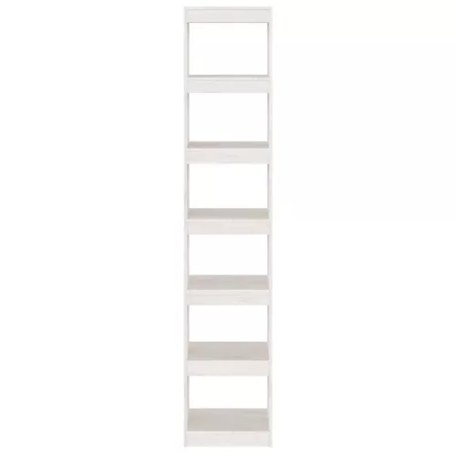  fehér tömör fenyőfa könyvszekrény/térelválasztó 40x30x199 cm