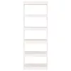  fehér tömör fenyőfa könyvszekrény/térelválasztó 60x30x167,5 cm