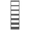  szürke tömör fenyőfa könyvszekrény/térelválasztó 60x30x199,5 cm