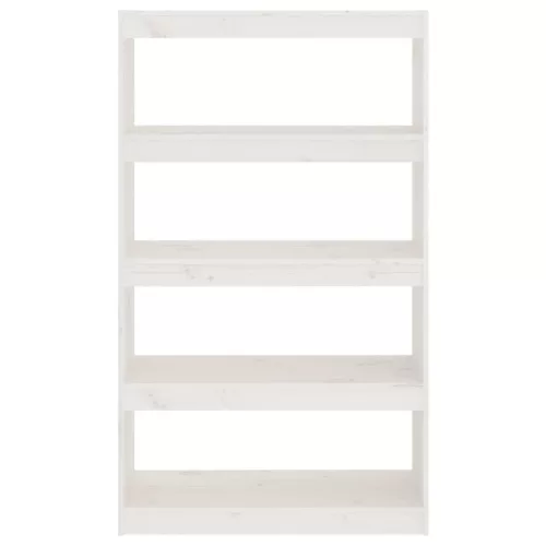  fehér tömör fenyőfa könyvszekrény/térelválasztó 80x30x135,5 cm