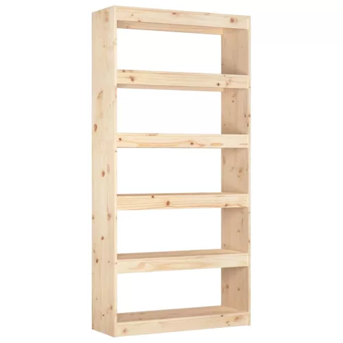  tömör fenyőfa könyvszekrény/térelválasztó 80 x 30 x 167,4 cm