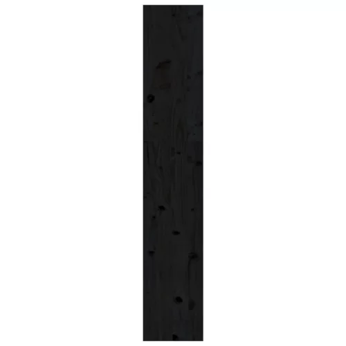  fekete tömör fenyőfa könyvszekrény/térelválasztó 80x30x167,4 cm