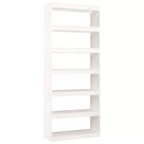  fehér fenyőfa könyvszekrény/térelválasztó 80 x 30 x 199,5 cm