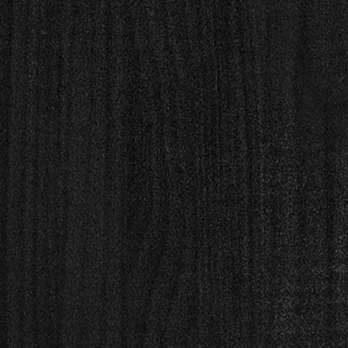  fekete tömör fenyőfa könyvszekrény/térelválasztó 100 x 30 x 103 cm 